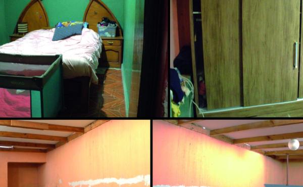 -Dormitorio matrimonial (piso de cerámica)
-Inlcuye closet grande
-Pieza doble para remodelación
